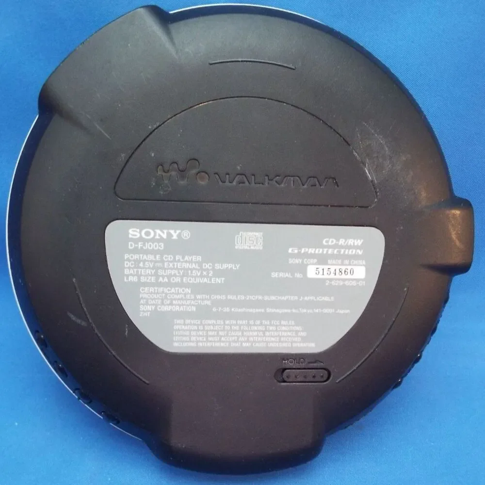 Sony Walkman D-FJ003 Black/White AM/FM CD Tested Works!